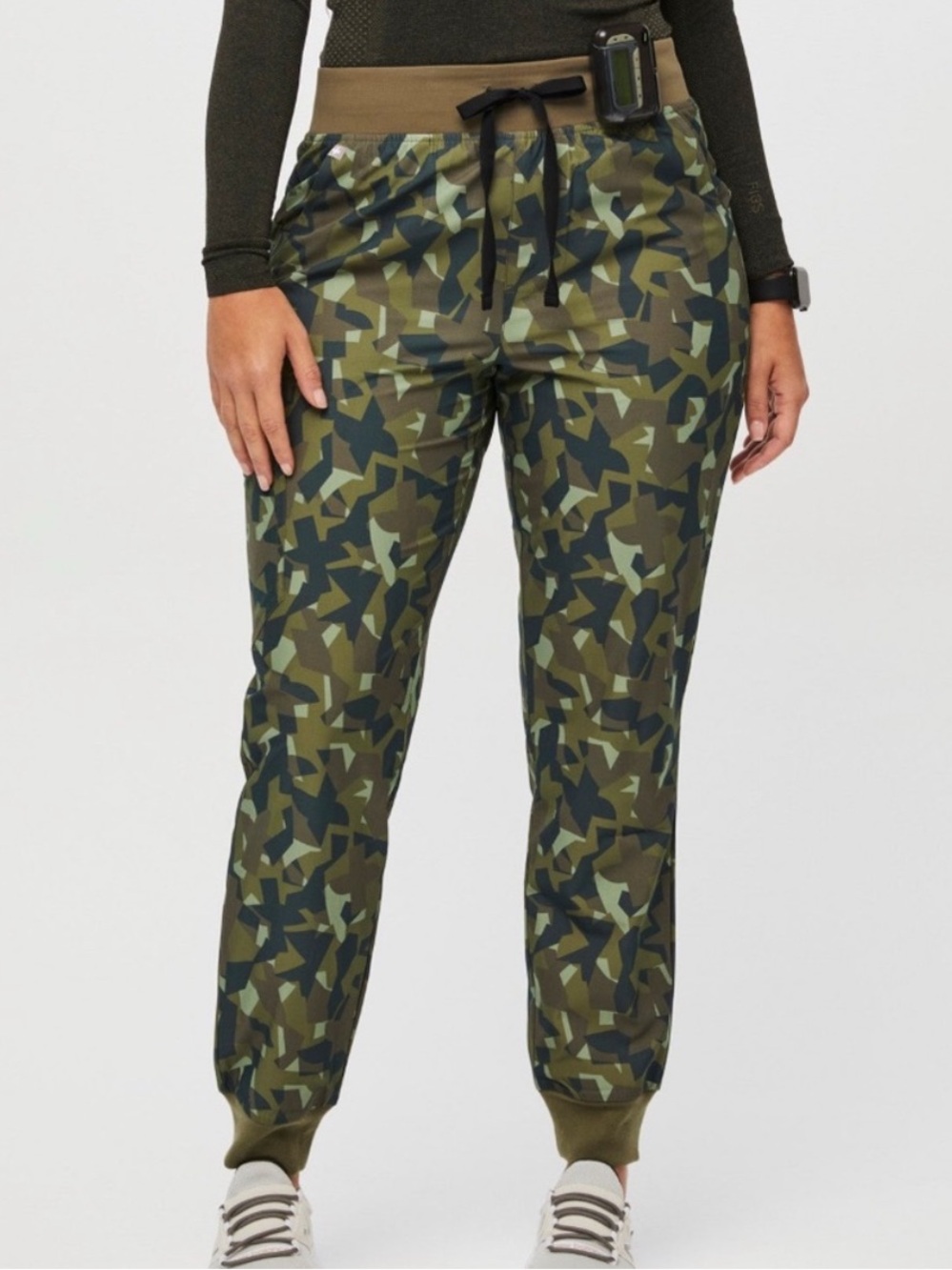 Figs women's Camo Martini Olive High Waisted Zamora™ FREEx™ Jogger Scrub Pants S